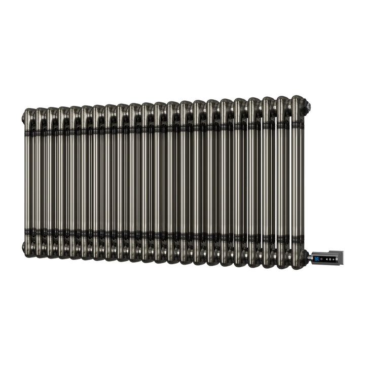 Alpha - Raw Metal Column Electric Radiator H500mm x W988mm 2 Column 900w Thermostatic WIFI