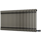 Alpha - Raw Metal Column Electric Radiator H600mm x W1164mm 2 Column 1200w Thermostatic WIFI