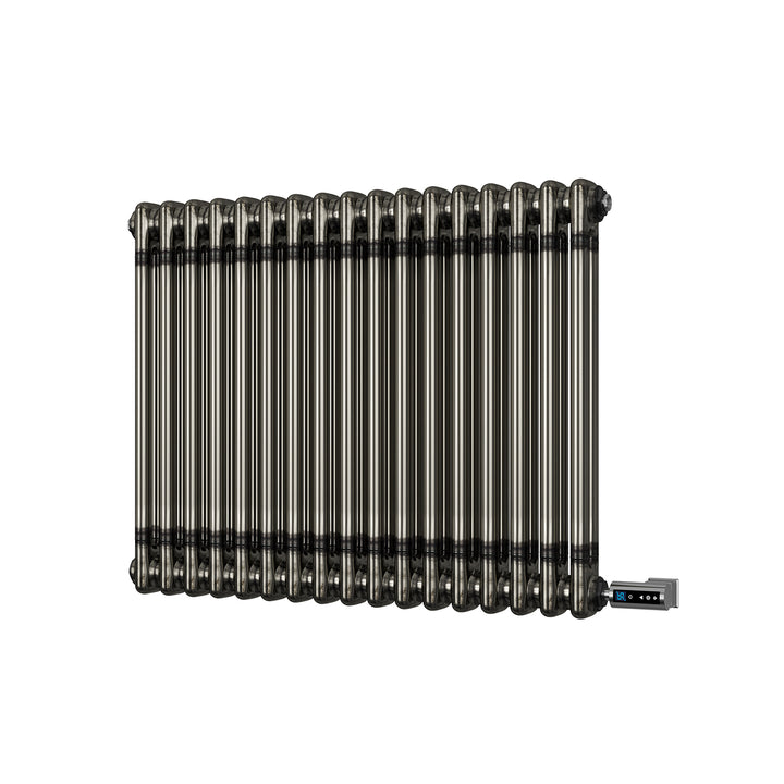 Alpha - Raw Metal Column Electric Radiator H600mm x W768mm 2 Column 700w Thermostatic WIFI