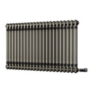 Alpha - Raw Metal Column Electric Radiator H600mm x W988mm 2 Column 900w Thermostatic WIFI
