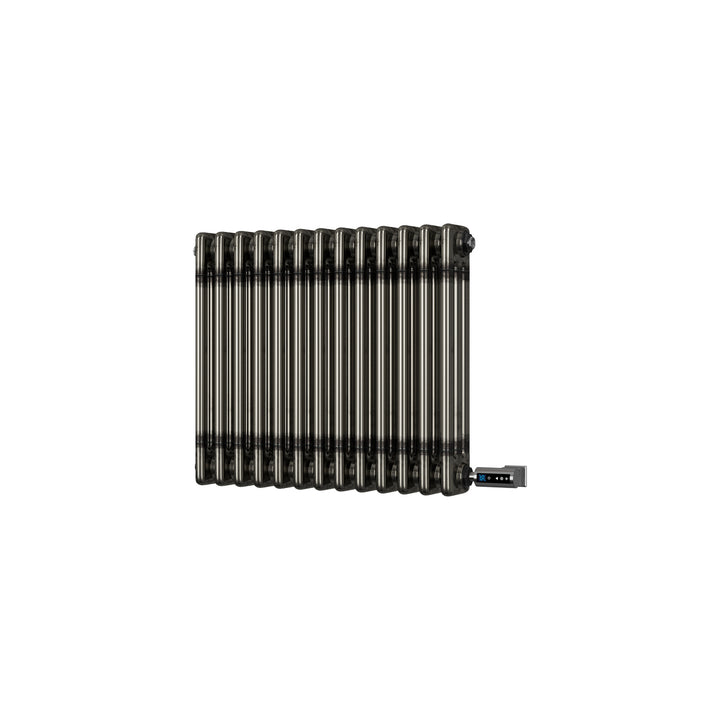 Alpha - Raw Metal Column Electric Radiator H500mm x W599mm 3 Column 600w Thermostatic WIFI