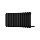 Sherwood - Black Round Top Column Electric Radiator H500mm x W993mm 2 Column 900w Thermostatic WIFI