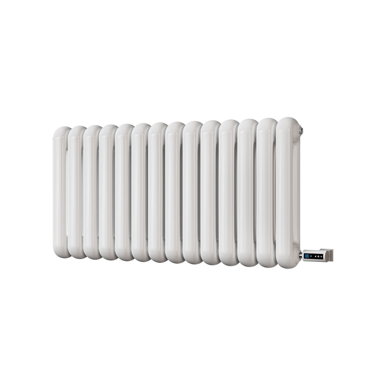 Sherwood - White Round Top Column Electric Radiator H500mm x W993mm 2 Column 900w Thermostatic WIFI