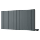 Thetford - Anthracite Horizontal Electric Radiator Double Panel H600mm x W1124mm Grooved 1200w Thermostatic WIFI