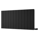 Thetford - Black Horizontal Electric Radiator Double Panel H600mm x W1124mm Smooth 1200w Thermostatic WIFI