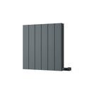 Thetford - Anthracite Horizontal Electric Radiator Double Panel H600mm x W560mm Grooved 300w Thermostatic WIFI