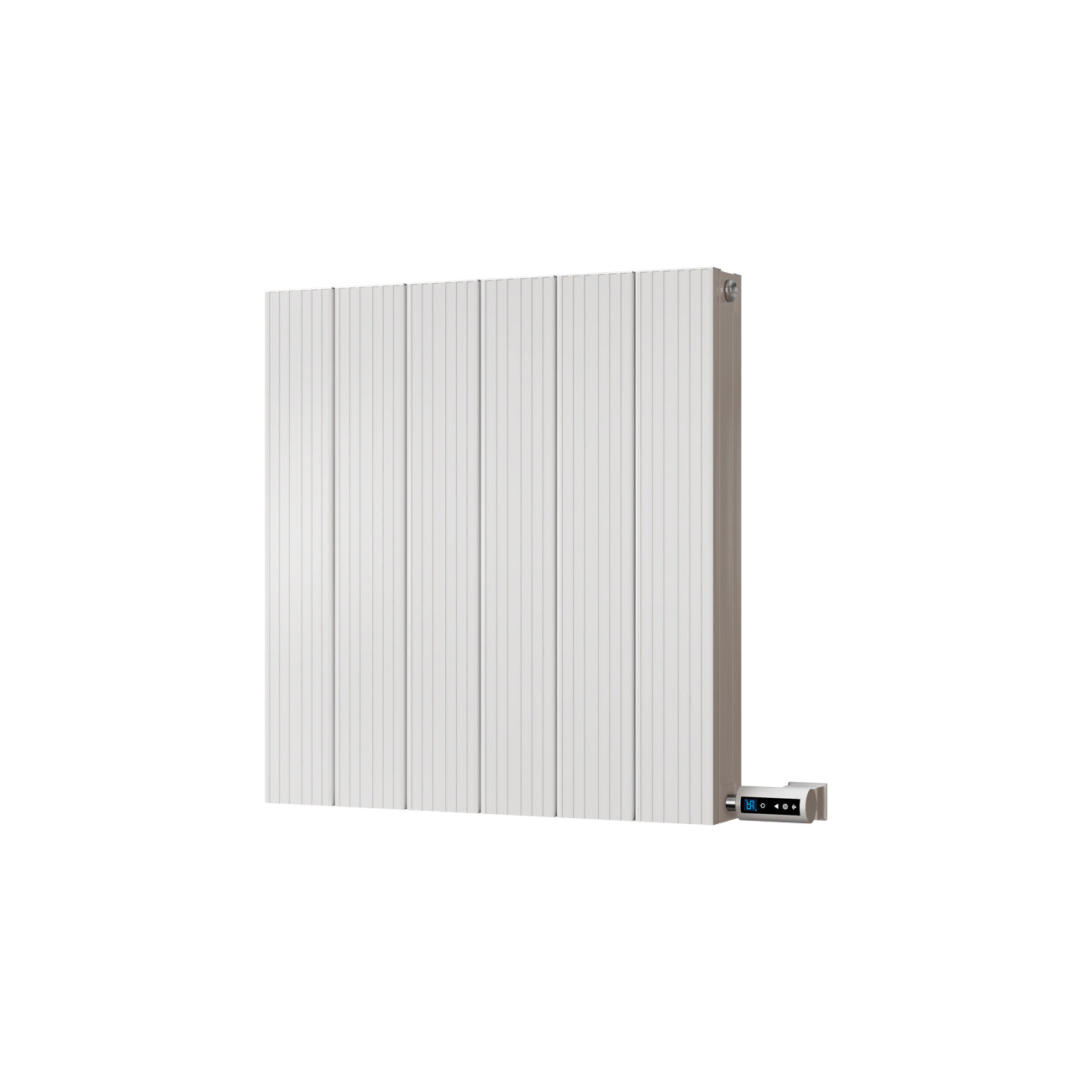 Thetford - White Horizontal Electric Radiator Double Panel H600mm x W560mm Grooved 300w Thermostatic WIFI