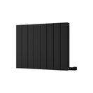 Thetford - Black Horizontal Electric Radiator Double Panel H600mm x W748mm Grooved 600w Thermostatic WIFI