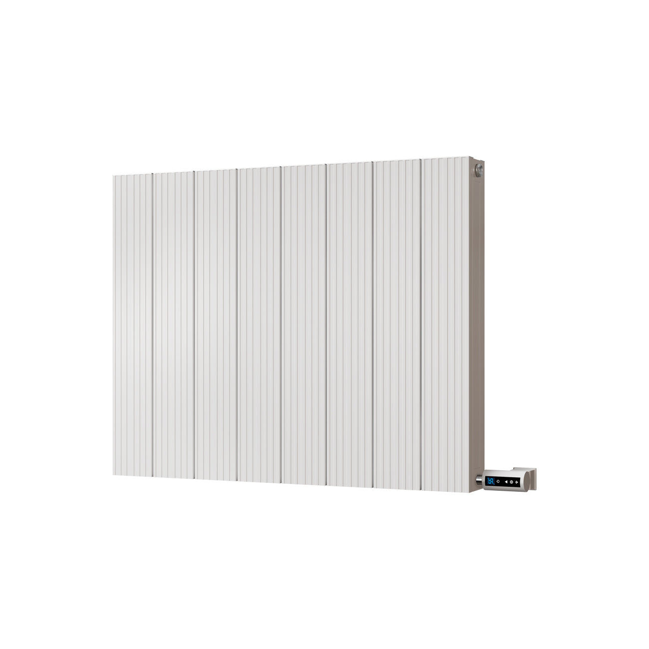 Thetford - White Horizontal Electric Radiator Double Panel H600mm x W748mm Grooved 600w Thermostatic WIFI