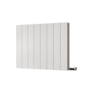 Thetford - White Horizontal Electric Radiator Double Panel H600mm x W748mm Grooved 600w Thermostatic WIFI