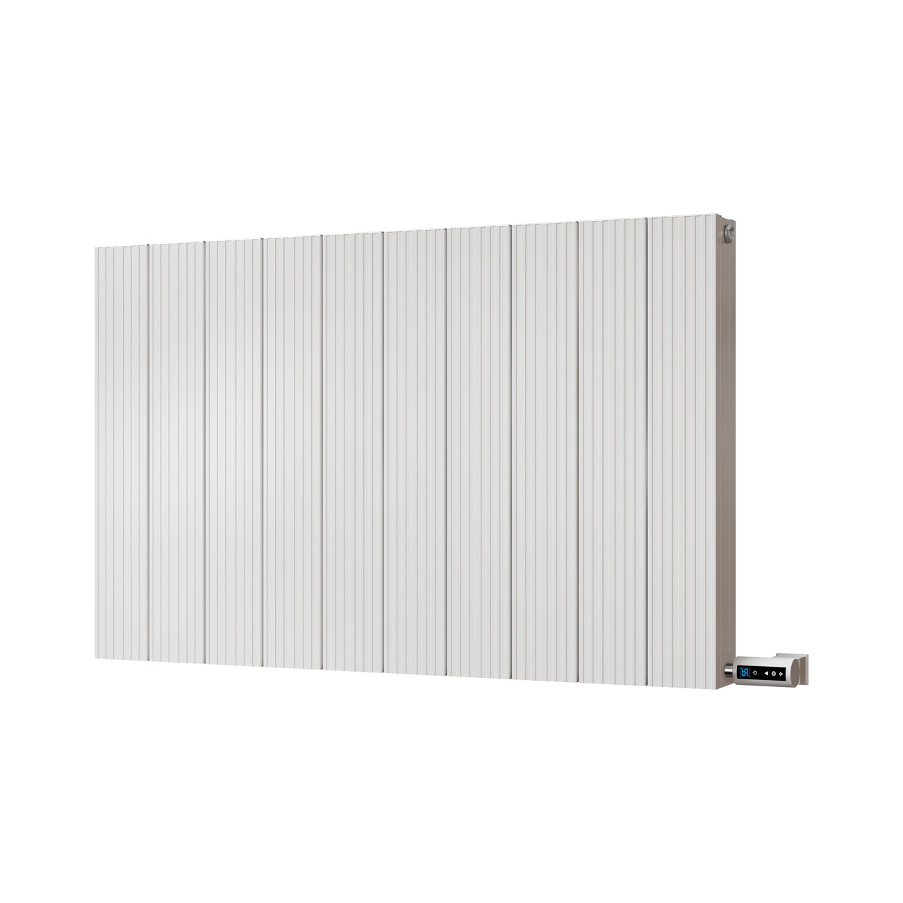 Thetford - White Horizontal Electric Radiator Double Panel H600mm x W936mm Grooved 900w Thermostatic WIFI