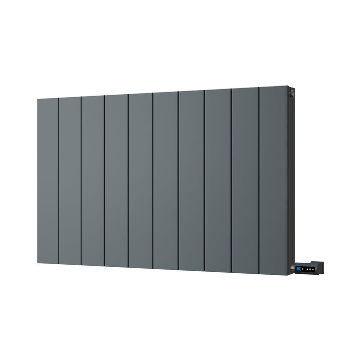 Thetford - Anthracite Horizontal Electric Radiator Double Panel H600mm x W936mm Smooth 900w Thermostatic WIFI