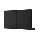 Thetford - Black Horizontal Electric Radiator Double Panel H600mm x W936mm Smooth 900w Thermostatic WIFI