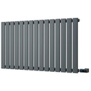 Typhoon - Anthracite Horizontal Electric Radiator H600mm x W1020mm Single Panel 700w Thermostatic WIFI