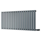 Typhoon - Anthracite Horizontal Electric Radiator H600mm x W1224mm Single Panel 900w Thermostatic WIFI