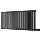 Typhoon - Black Horizontal Electric Radiator H600mm x W1224mm Single Panel 900w Thermostatic WIFI - Feet Included