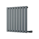 Typhoon - Anthracite Horizontal Electric Radiator H600mm x W544mm Single Panel 300w Thermostatic WIFI - Feet Included