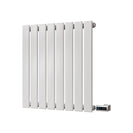 Typhoon - White Horizontal Electric Radiator H600mm x W544mm Single Panel 300w Thermostatic WIFI - Feet Included