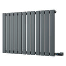 Typhoon - Anthracite Horizontal Electric Radiator H600mm x W816mm Single Panel 600w Thermostatic WIFI - Feet Included