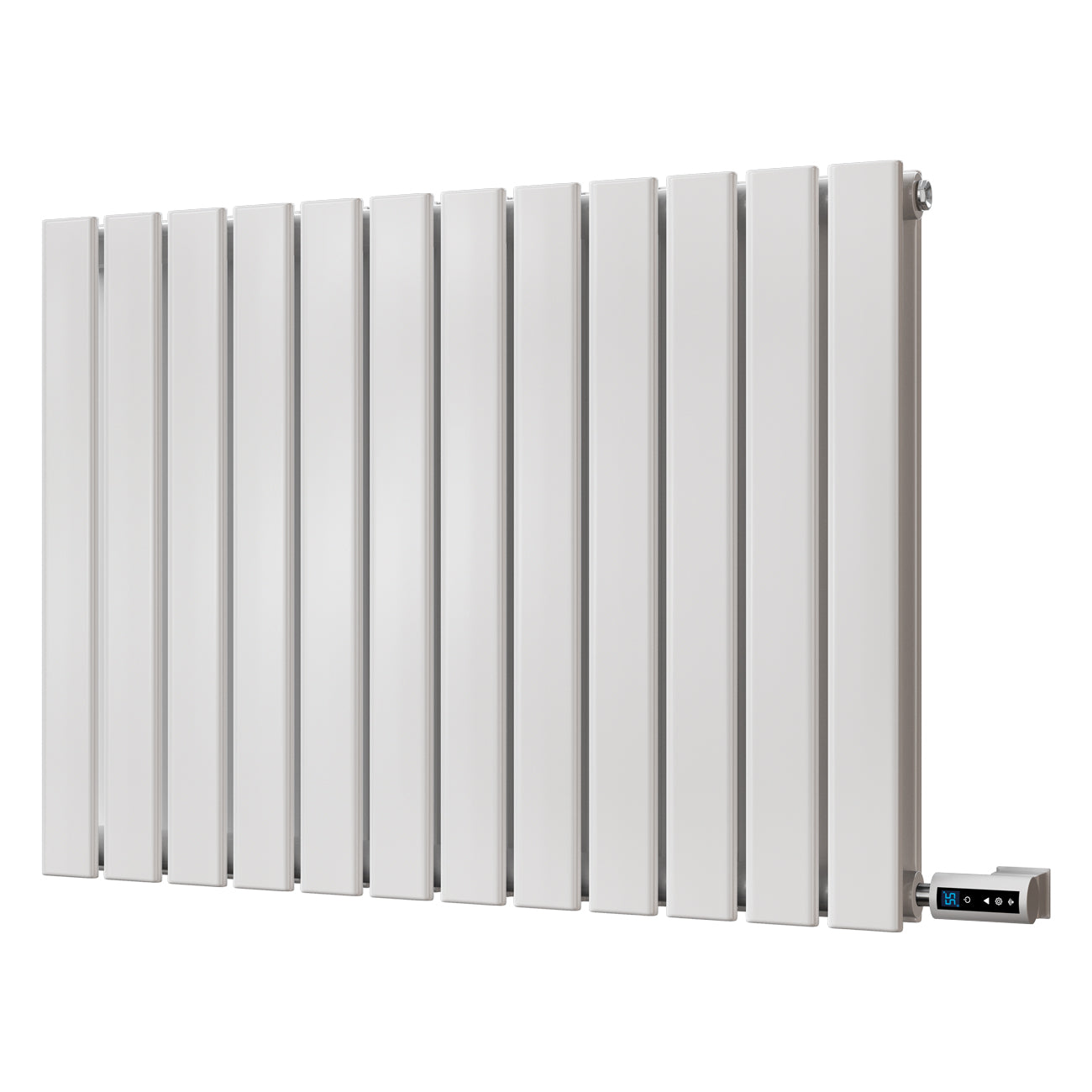 Typhoon - White Horizontal Electric Radiator H600mm x W816mm Double Panel 800w Thermostatic WIFI