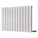 Typhoon - White Horizontal Electric Radiator H600mm x W816mm Double Panel 800w Thermostatic WIFI