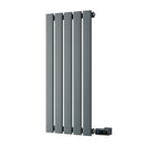Typhoon - Anthracite Horizontal Electric Radiator H800mm x W340mm Single Panel 200w Thermostatic WIFI