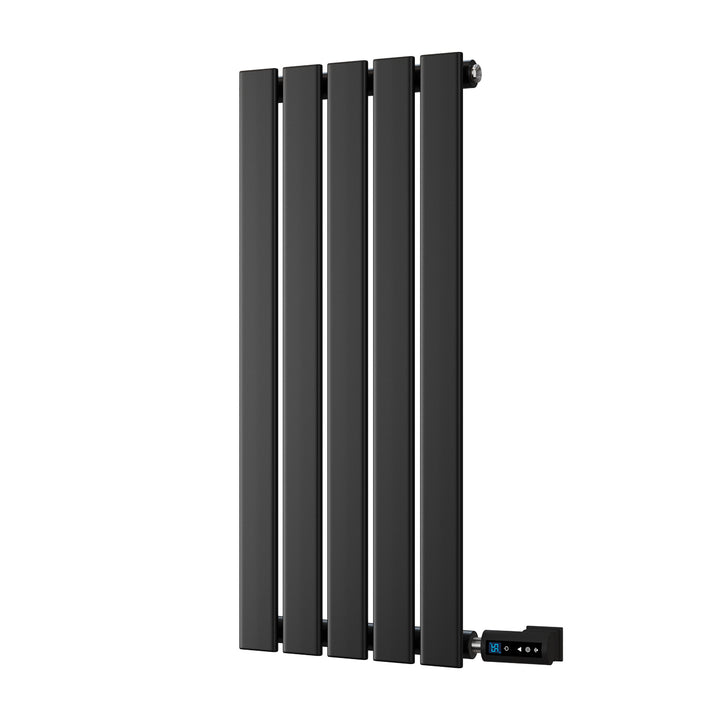 Typhoon - Black Horizontal Electric Radiator H800mm x W340mm Single Panel 200w Thermostatic WIFI