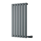 Typhoon - Anthracite Horizontal Electric Radiator H800mm x W408mm Single Panel 300w Thermostatic WIFI