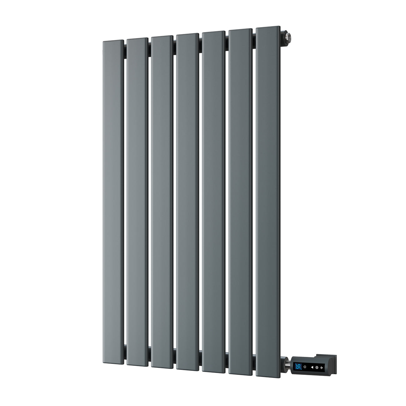 Typhoon - Anthracite Horizontal Electric Radiator H800mm x W476mm Single Panel 400w Thermostatic WIFI