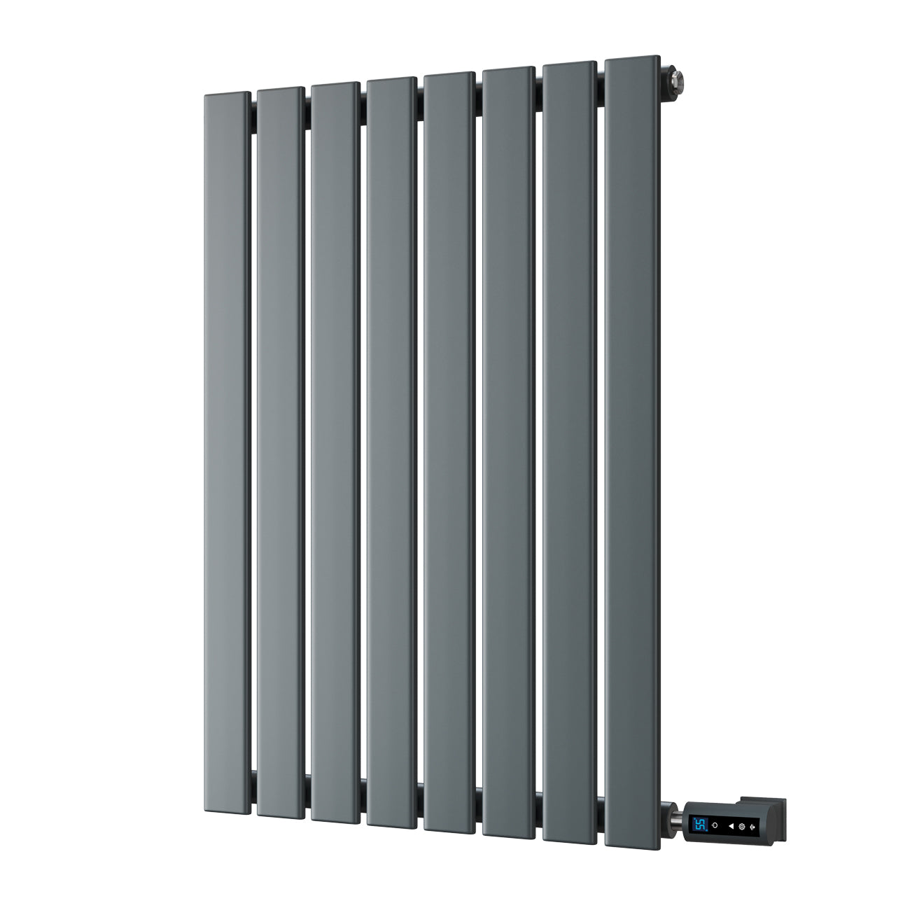 Typhoon - Anthracite Horizontal Electric Radiator H800mm x W544mm Single Panel 500w Thermostatic WIFI