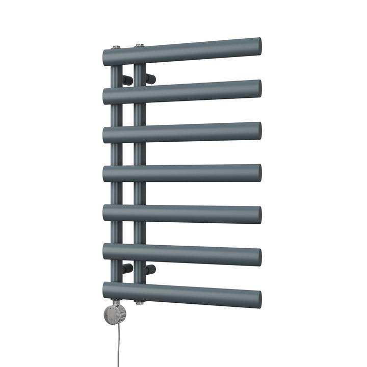 Elyan - Anthracite Electric Towel Rail H766mm x W500mm 300w Thermostatic