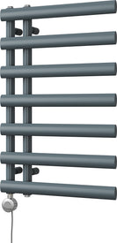 Elyan - Anthracite Electric Towel Rail H766mm x W500mm 300w Thermostatic