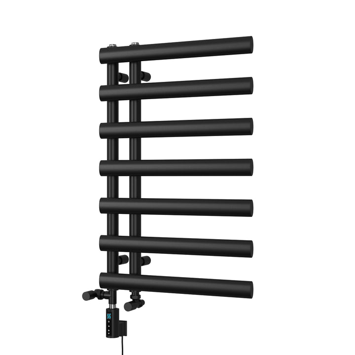 Elyan - Black Dual Fuel Towel Rail H766mm x W500mm Thermostatic WIFI