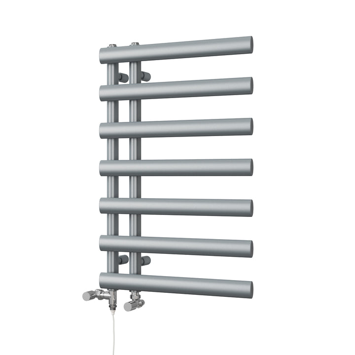 Elyan - Silver Dual Fuel Towel Rail H766mm x W500mm Standard