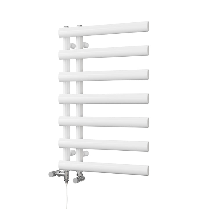 Elyan - White Dual Fuel Towel Rail H766mm x W500mm Standard