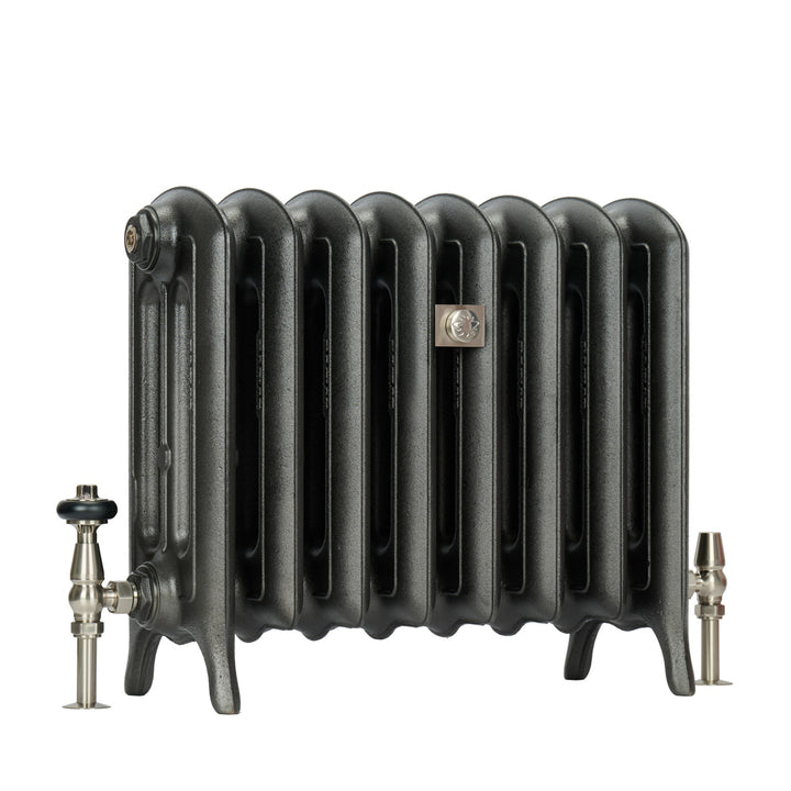 Emmeline III - Chalk White Cast Iron Column Radiator H470mm x W429mm 3 Column - Floor Standing