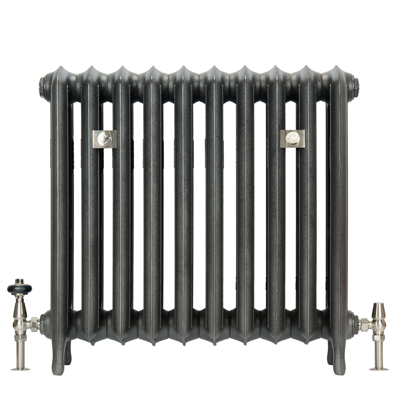 Emmeline III - Chalk White Cast Iron Column Radiator H670mm x W363mm 3 Column - Floor Standing