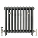 Emmeline III - Chalk White Cast Iron Column Radiator H670mm x W363mm 3 Column - Floor Standing