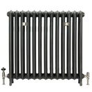 Emmeline III - Ceramic White Cast Iron Column Radiator H870mm x W363mm 3 Column - Floor Standing