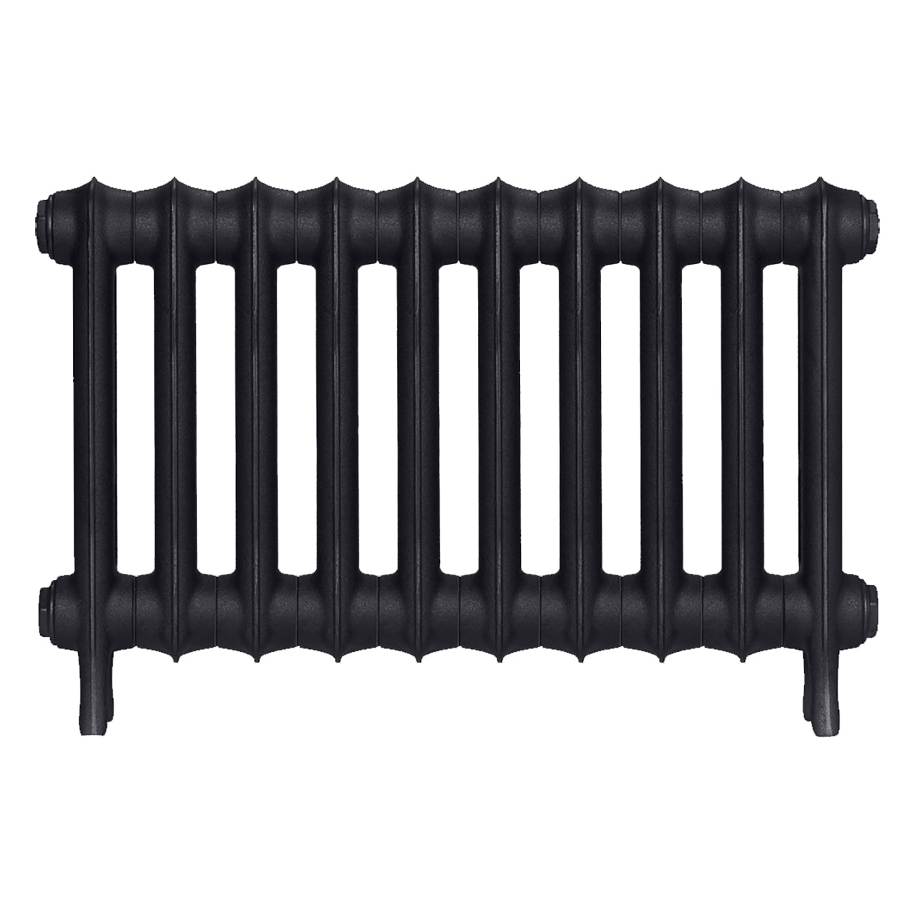 Emmeline I - Astral Grey Dark Cast Iron Column Radiator H407mm x W695mm 1 Column - Wall Hung