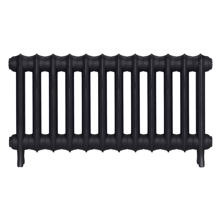 Emmeline I - Astral Grey Dark Cast Iron Column Radiator H407mm x W828mm 1 Column - Wall Hung