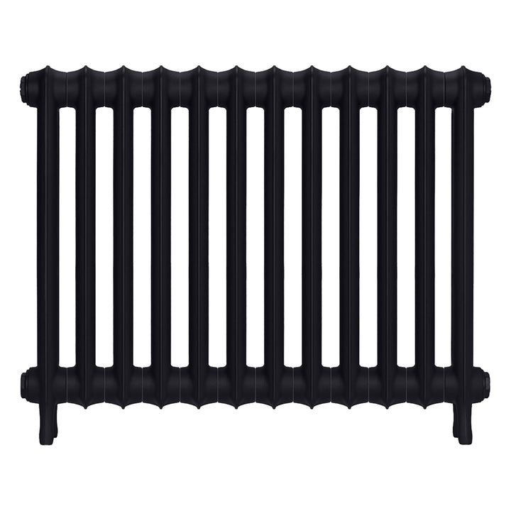 Emmeline I - Astral Grey Dark Cast Iron Column Radiator H607mm x W828mm 1 Column - Wall Hung