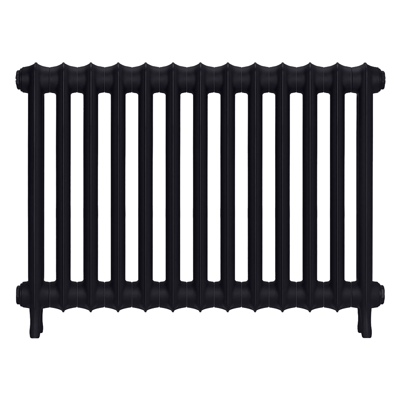 Emmeline I - Astral Grey Dark Cast Iron Column Radiator H607mm x W895mm 1 Column - Wall Hung
