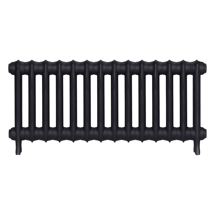 Emmeline I - Astral Grey Dark Cast Iron Column Radiator H407mm x W961mm 1 Column - Wall Hung