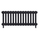 Emmeline I - Astral Grey Dark Cast Iron Column Radiator H407mm x W961mm 1 Column - Wall Hung