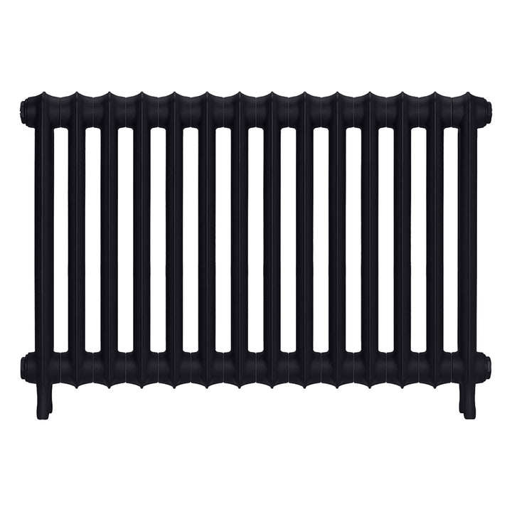 Emmeline I - Astral Grey Dark Cast Iron Column Radiator H607mm x W961mm 1 Column - Wall Hung