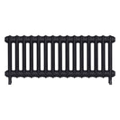 Emmeline I - Astral Grey Dark Cast Iron Column Radiator H407mm x W1028mm 1 Column - Wall Hung