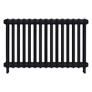 Emmeline I - Astral Grey Dark Cast Iron Column Radiator H607mm x W1028mm 1 Column - Wall Hung