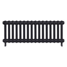 Emmeline I - Astral Grey Dark Cast Iron Column Radiator H407mm x W1094mm 1 Column - Wall Hung