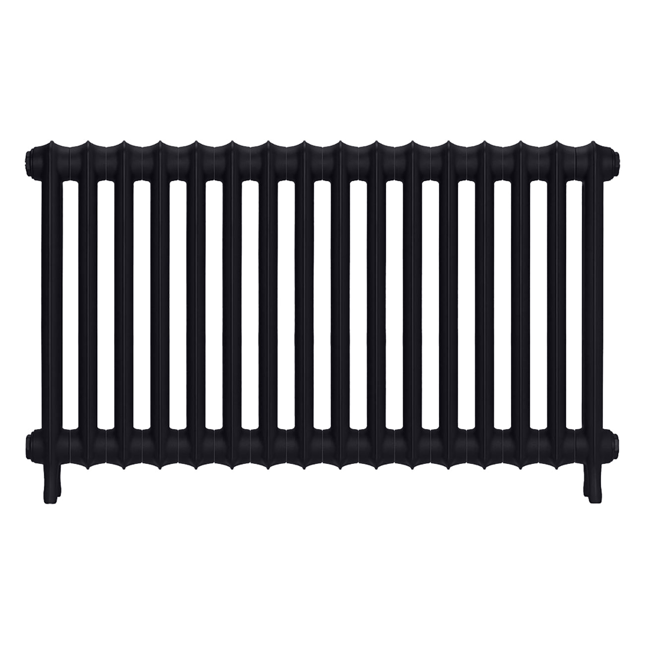 Emmeline I - Astral Grey Dark Cast Iron Column Radiator H607mm x W1094mm 1 Column - Wall Hung